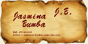 Jasmina Bumba vizit kartica